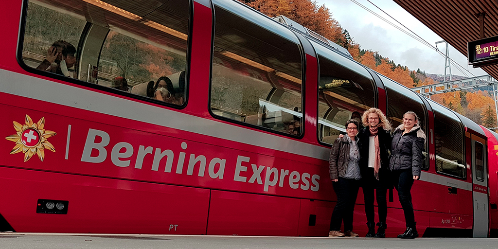 Teilnehmerinnen Bernina Express-Reise